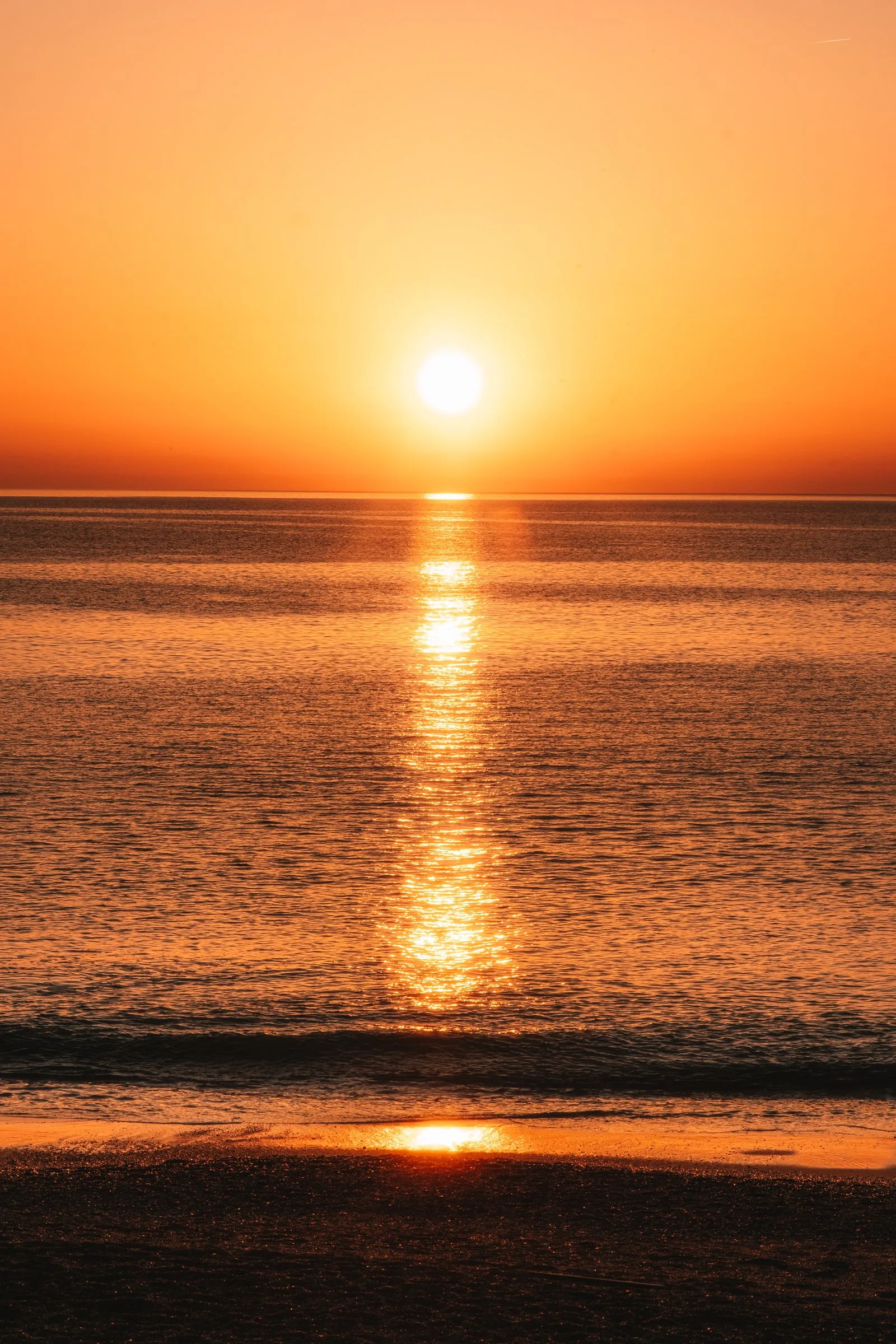 Coucher de soleil d’hiver à Saint-Julien-des-Landes, en Vendée