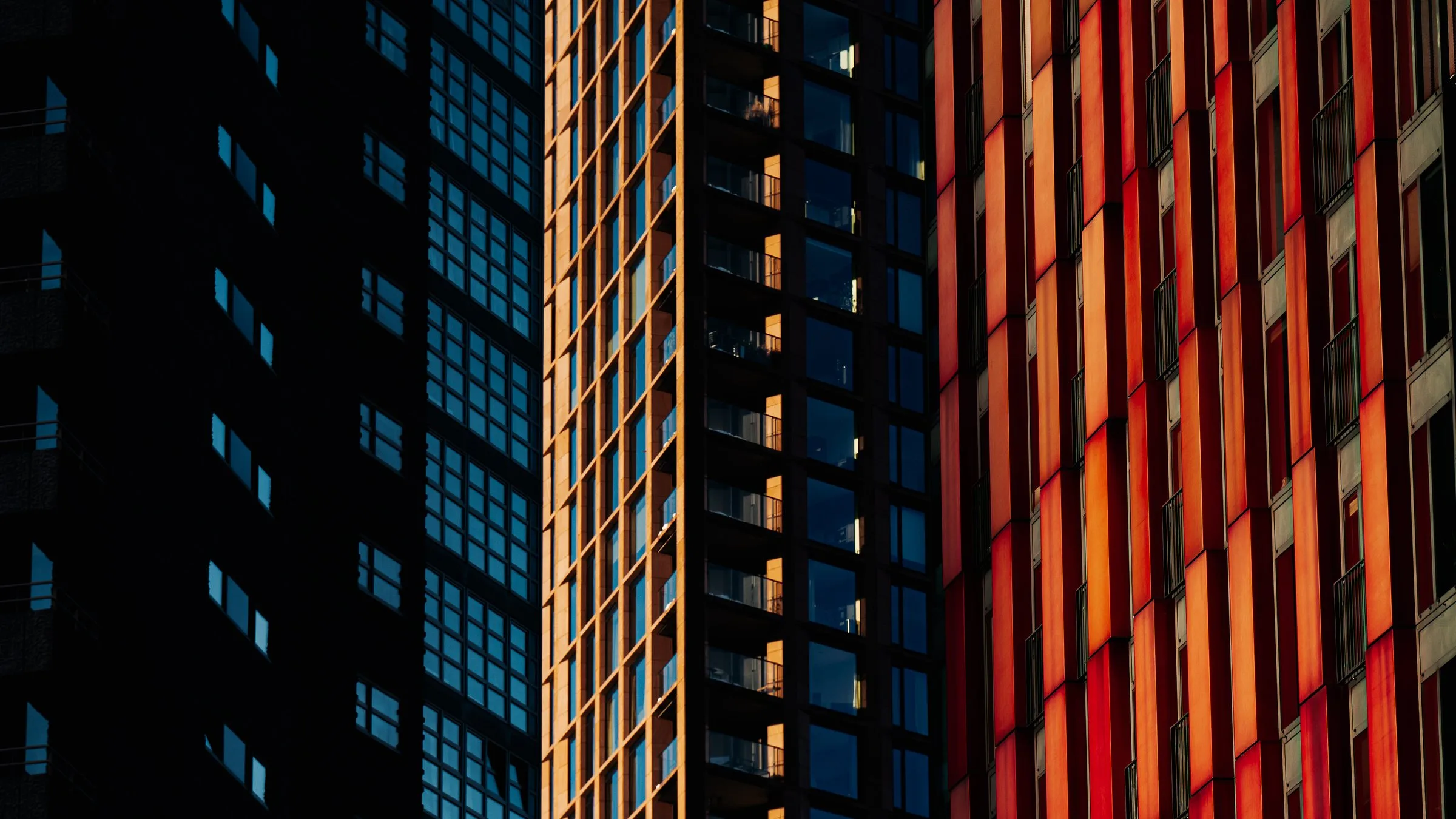 La façade colorée d’un immeuble de Rotterdam